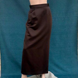 Oleg Cassini Black Tie Maxi Skirt Brown (6)